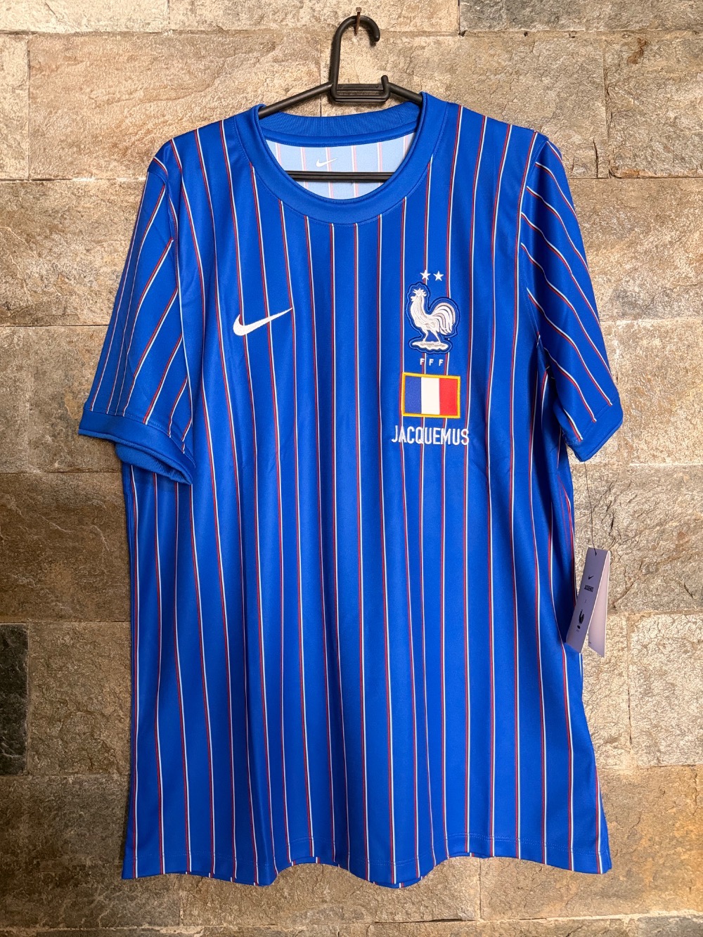 France x Jacquemus x Nike Camiseta Dri-FIT Blue — M / G / XG, Novo