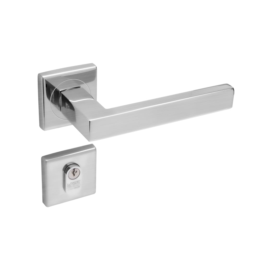 Fechadura 455 Externa St2 55 Roseta 347 Inox Lixado Lafonte