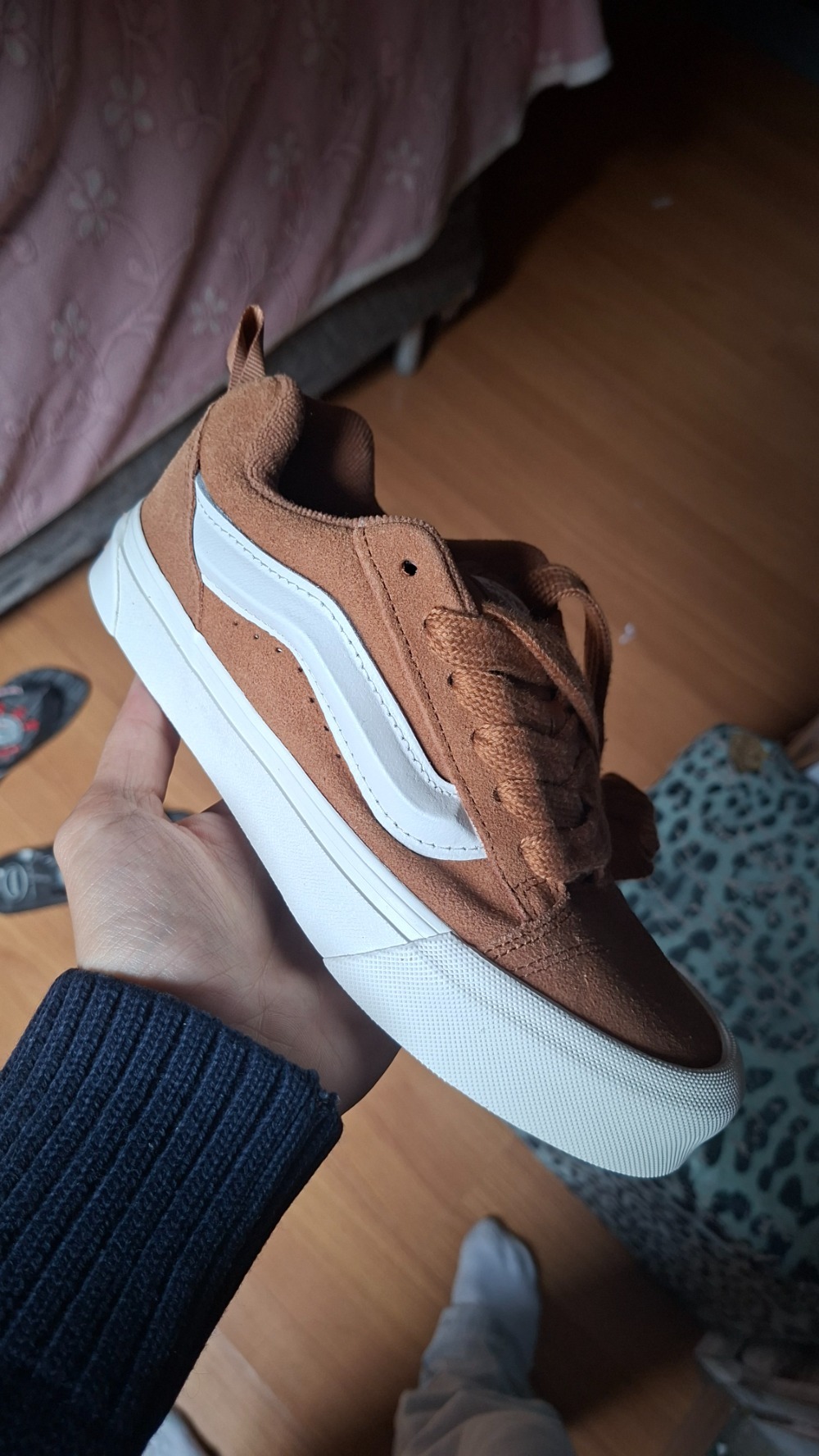 Vans Knu Skool Brown White — 35 / 38, Novo