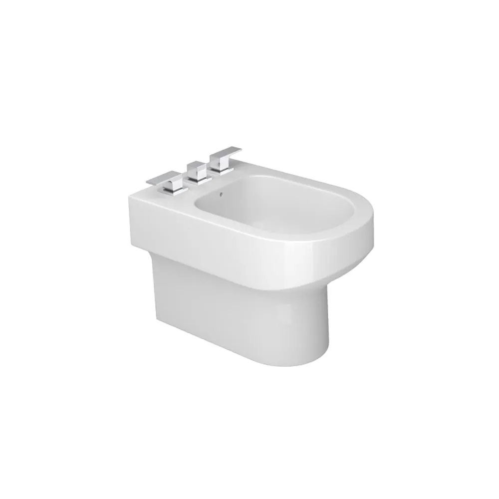 B.60.17 BIDE C/3 FUROS CARRARA-BRANCO DECA