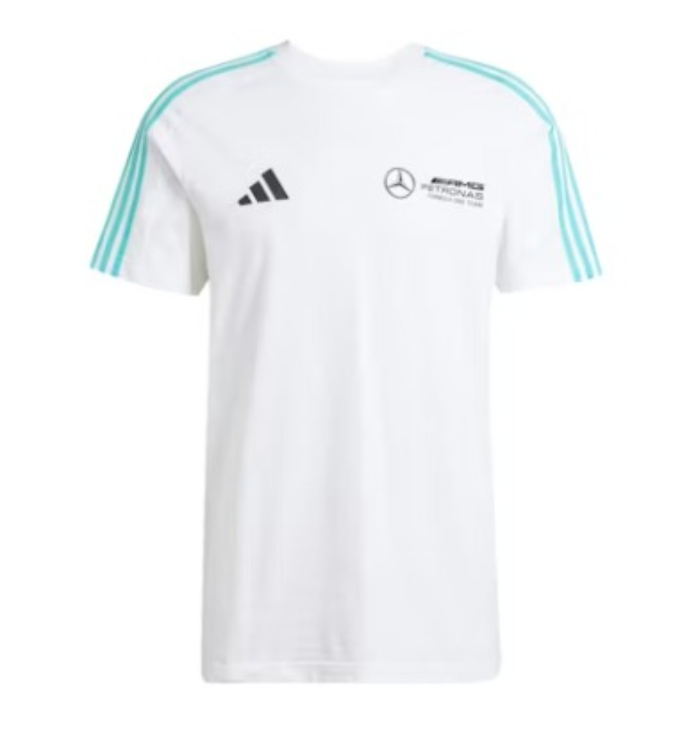 Mercedes - AMG Petronas x adidas Camiseta F1 Team DNA White — M / G / XG, Novo