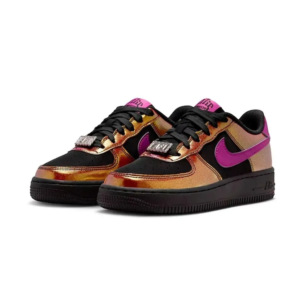Nike Air Force 1 LV8 4 Black Purple Infantil — 34 / 35 / 35.5 / 36 / 37 / 38, Novo