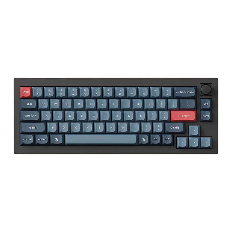 Teclado Mecanico Keychron V2 Max Knob Version, RGB, Wireless, Switch Vermelho, Preto e Azul, V2M-D1