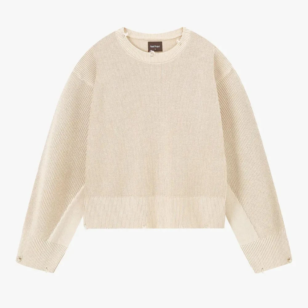Suéter Nude Project Perfect Cropped Knit Beige — G / XG, Novo
