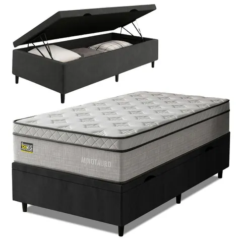 Cama Box Baú Colchão Solteiro Ortopédico D33