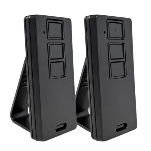 Kit 2 Controles Remotos Smart Hitron Preto 433MHz 3 Botões Para Portão Garen PPA Peccinin AGL Intelbras