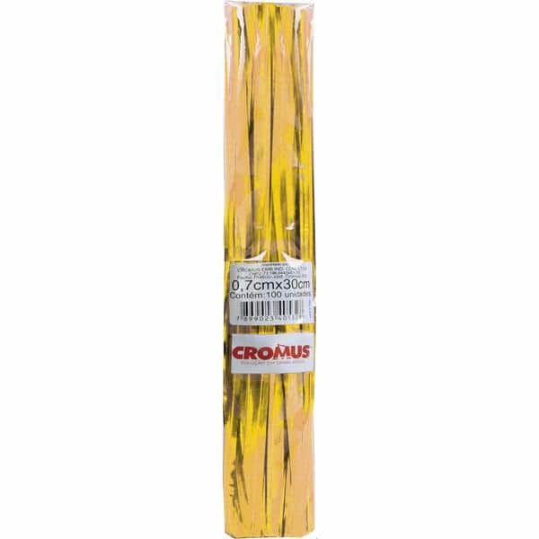 Fecho prático 7mmx30cm dourado 504 Cromus PT 100 UN