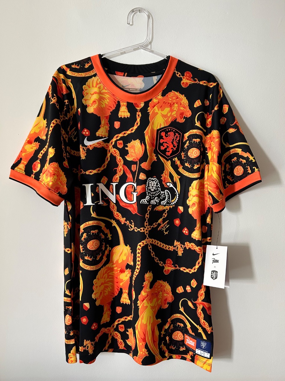 Holanda x Patta x Nike Camiseta Dri-FIT Academy Pro Pré-Jogo Orange — G, Novo