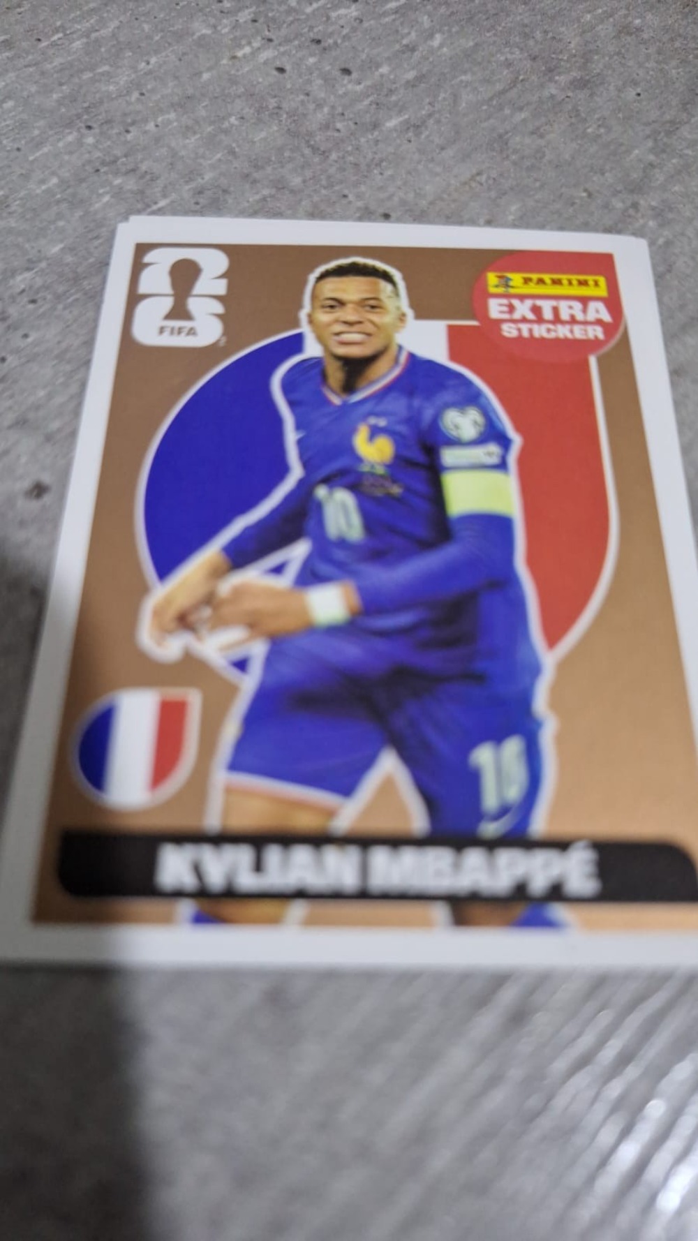 Figurinha Panini Kylian Mbappé Bronze Extra FIFA World Cup 2026 — Near Mint, Novo