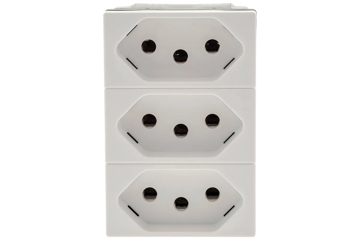 TOMADA TRIPLEX 2P+T 10A 250V BAUTO BRANCA - PIAL PIAL