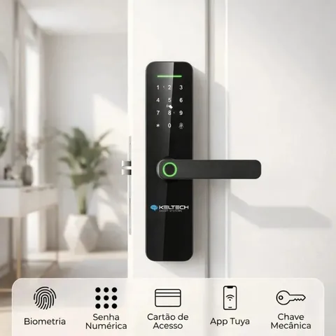 Fechadura Digital Keltech KT-1000 Wi-Fi Biometria