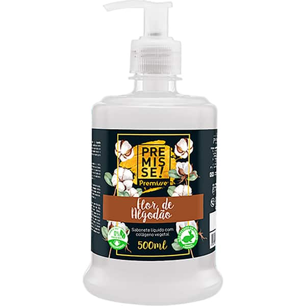 Sabonete líquido Flor de algodão, 500ml, 110068-500, Premisse PT 1 UN