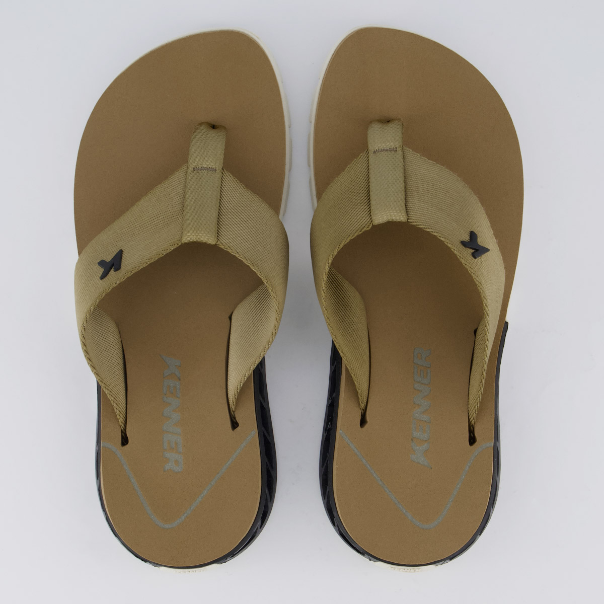 Chinelo Kenner Rakka Marrom e Branco