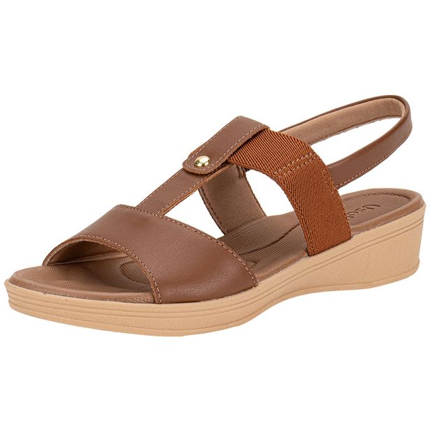 Sandália Feminina Anabela Usaflex UD04008 CANELA 34
