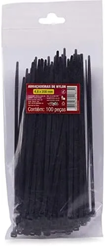 ABRACADEIRA NYLON 4,8MM X 200MM 100PC PR FORCELINE