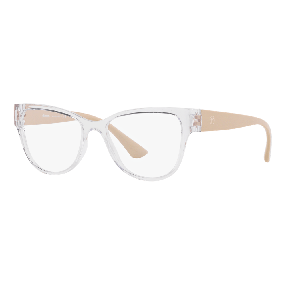 Armação de Óculos de Grau Tecnol TN3088 Feminino Retangular Acetato Transparente