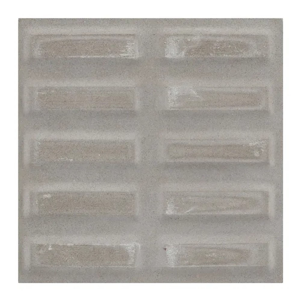 Piso Ladrilho Hidráulico Rampa Filete Cinza Borda Reta 20X20cm Caixa com 0,40 m² Cimartex