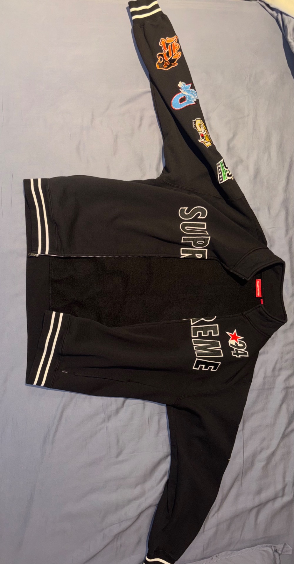 Jaqueta Supreme Mascots Zip Up Black SS26-W6 — M, Novo