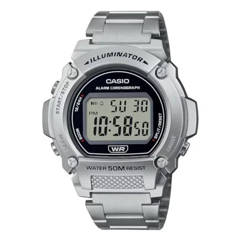 [Prime] Relógio Casio W219H Illuminator Prata