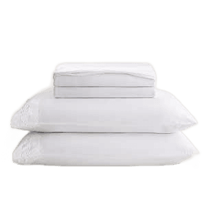 Lyor - Jogo De Cama Bordado Queen Duquesa Microfibra Branco