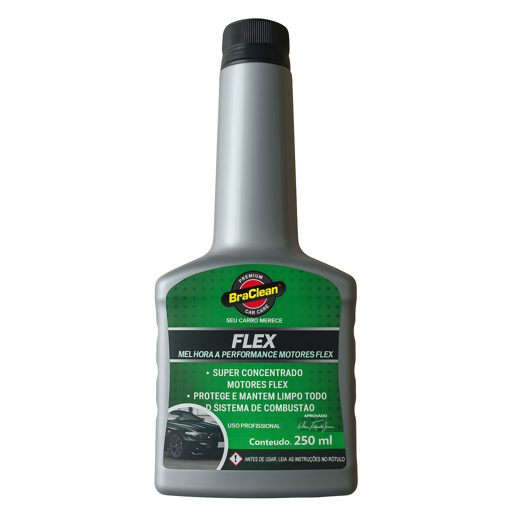 Melhor Aditivo Combustível Flex 250ml Limpeza Injeção Partida Fria Motor Estável BraClean