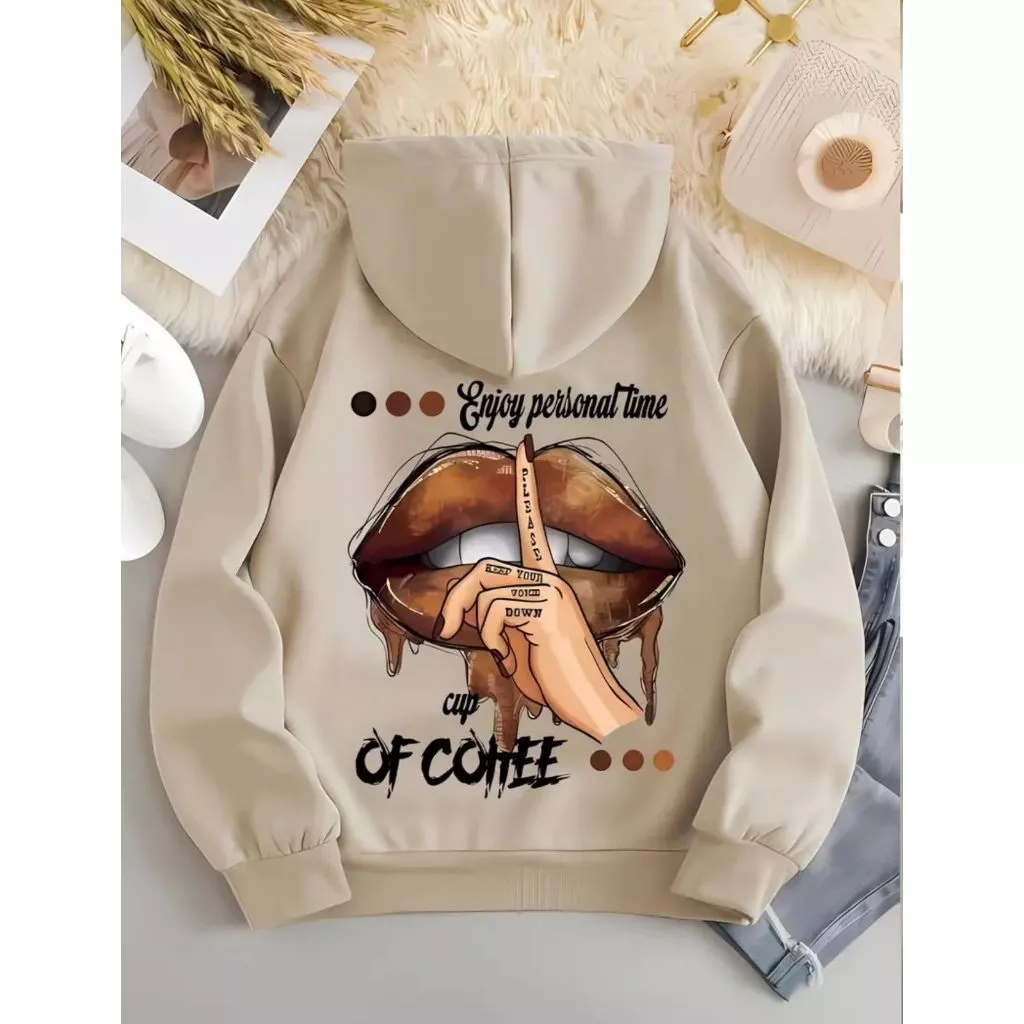 Moletom Canguru Keep Your Voiced Capuz Bolso Casaco Feminino Flanelado Unissex Inverno Algodão Blusa