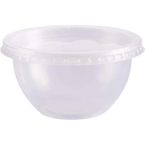 Pote plástico descartável com lacre, Redondo, 250ml, 8801, Prafesta PT 10 UN