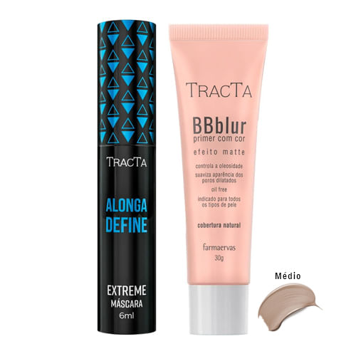 Tracta Extreme BB Blur - Máscara para Cílios + BB Blur Médio — Kit