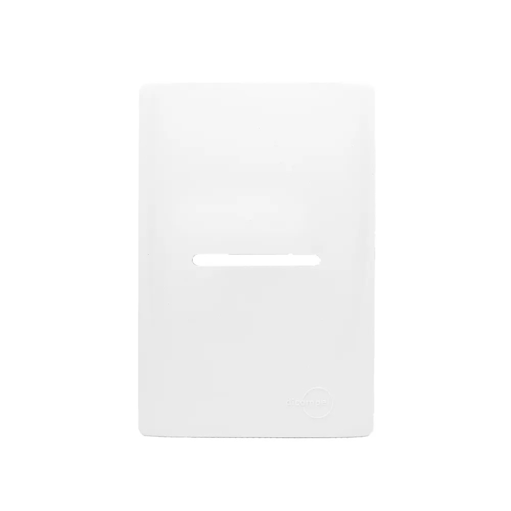 Placa 4X2 Interruptor Horizontal Com Suporte Branco Novara Dicompel