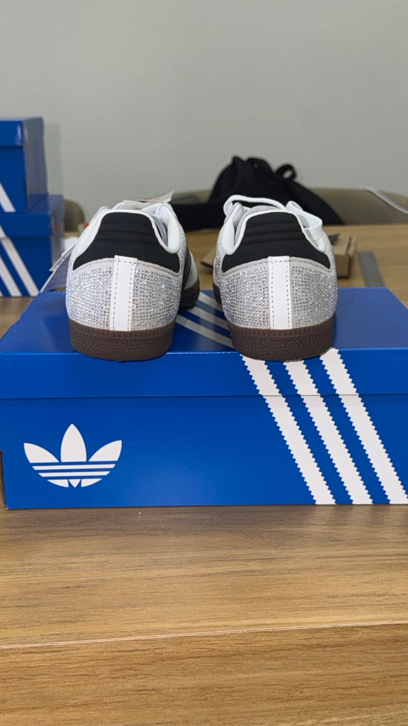 Foto 3 de adidas Samba OG Crystal White Core Silver Metallic — 35, Novo