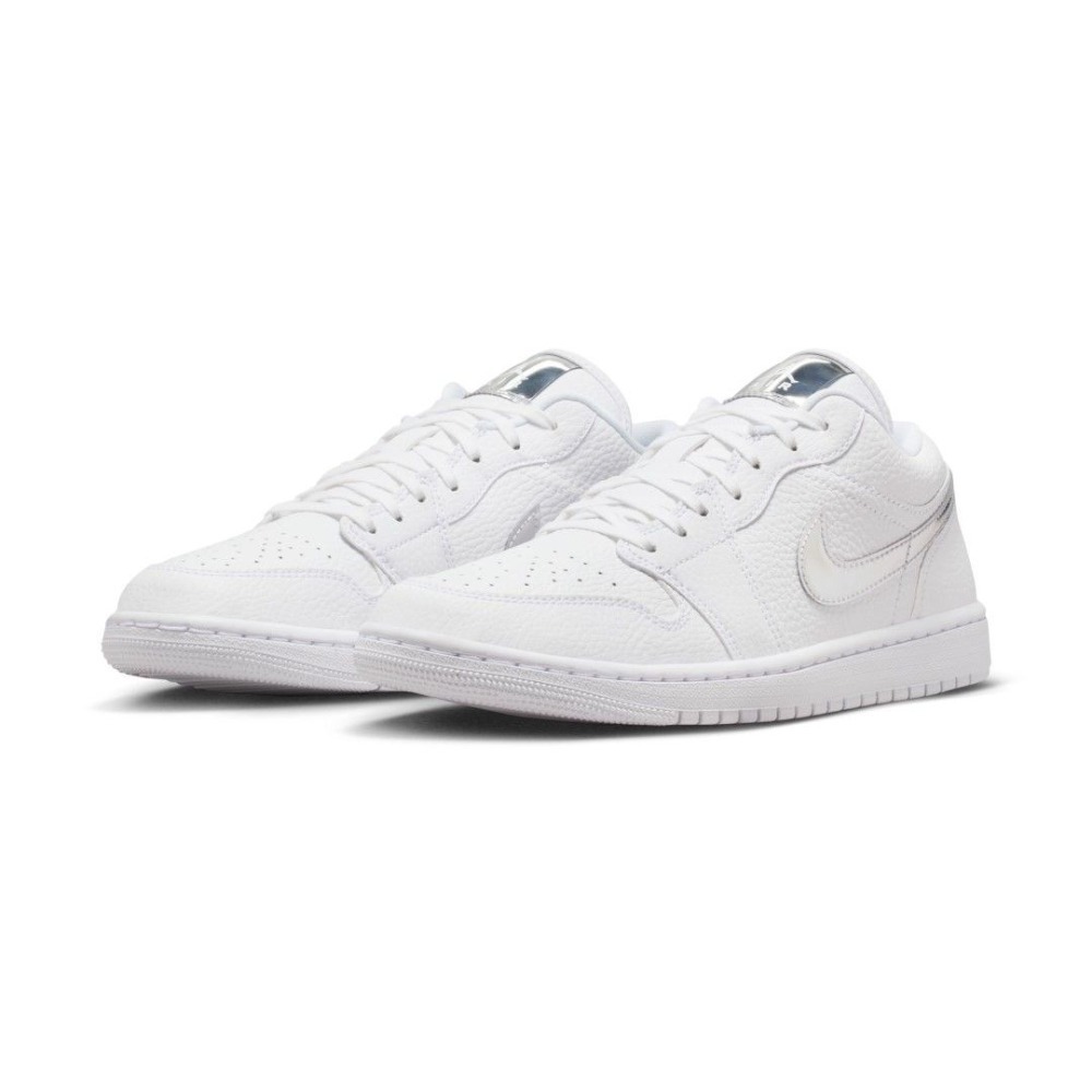 Air Jordan 1 Low SE White Metallic Silver Feminino — 36 / 37 / 37.5 / 39 / 39.5, Novo