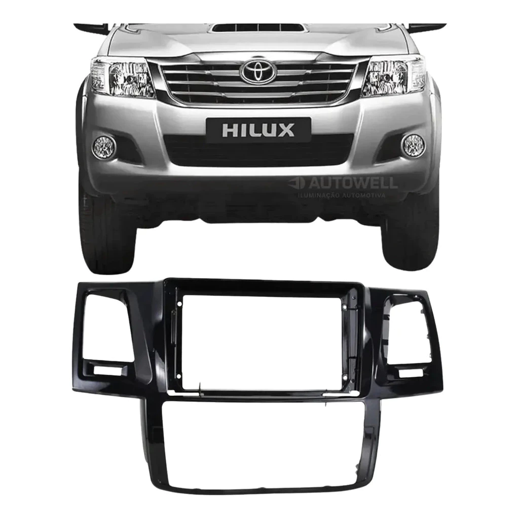 Moldura 9 Polegadas Hilux Ar Analogico/digital 2006 À 2015