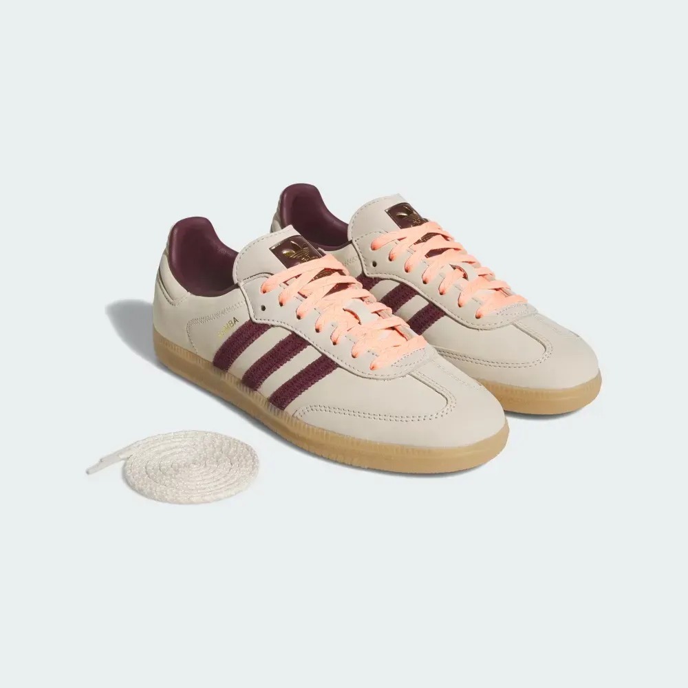 adidas Samba OG Wonder White Maroon Frozen Turbo — 34 / 35 / 36 / 37 / 38 / 39, Novo