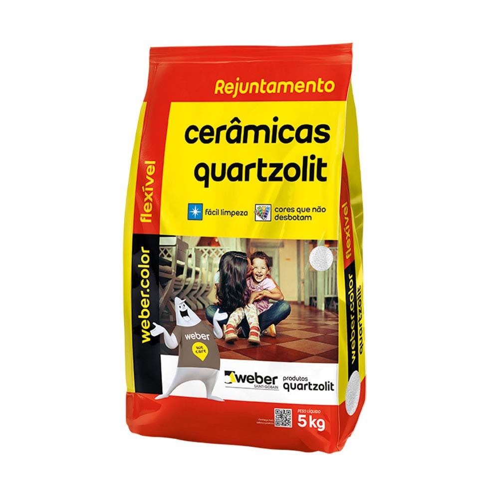 Rejunte Cerâmicas Cinza Platina 5KG Quartzolit