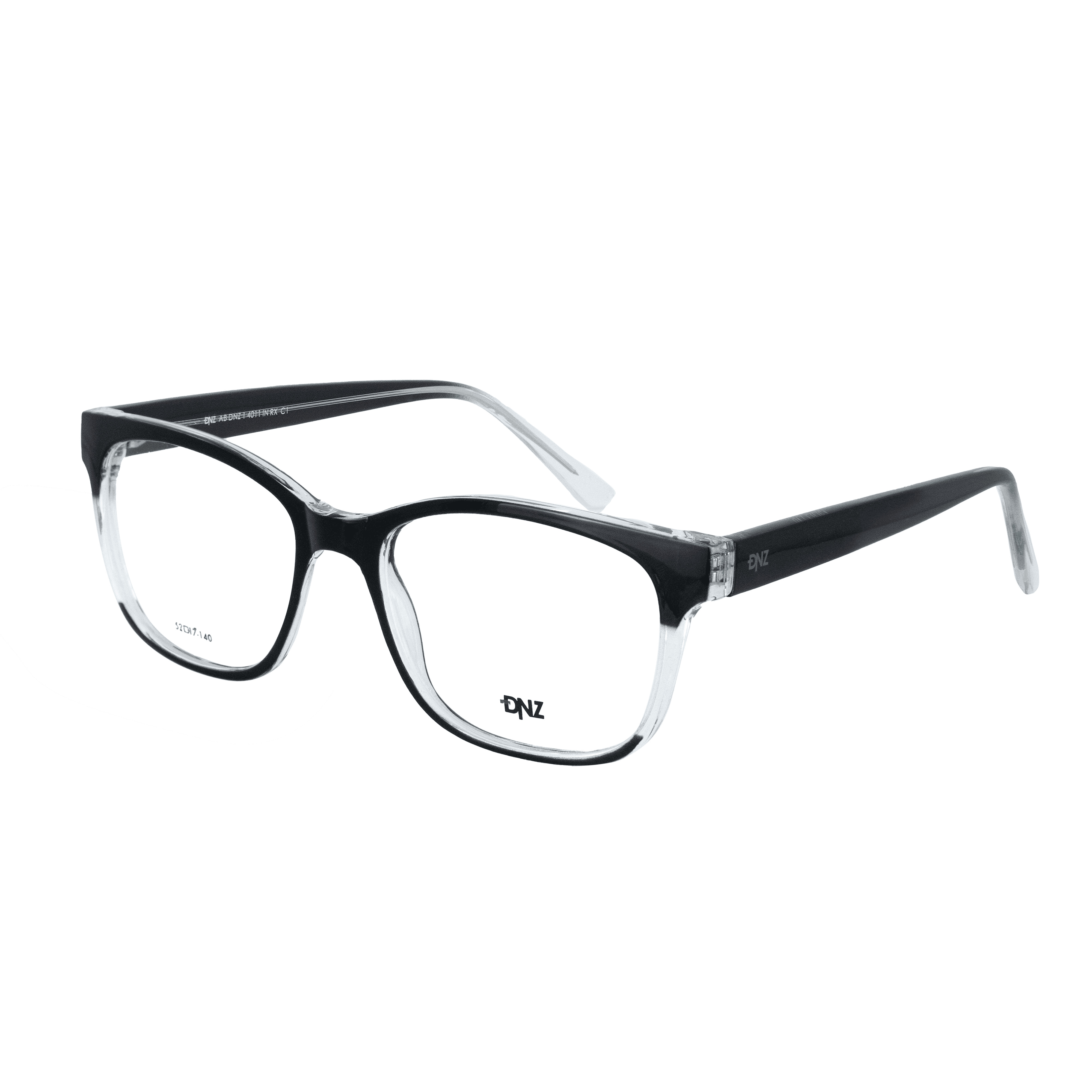 Armação para Óculos de Grau Feminino DNZ 1 4011 Degradê Preto com Cristal