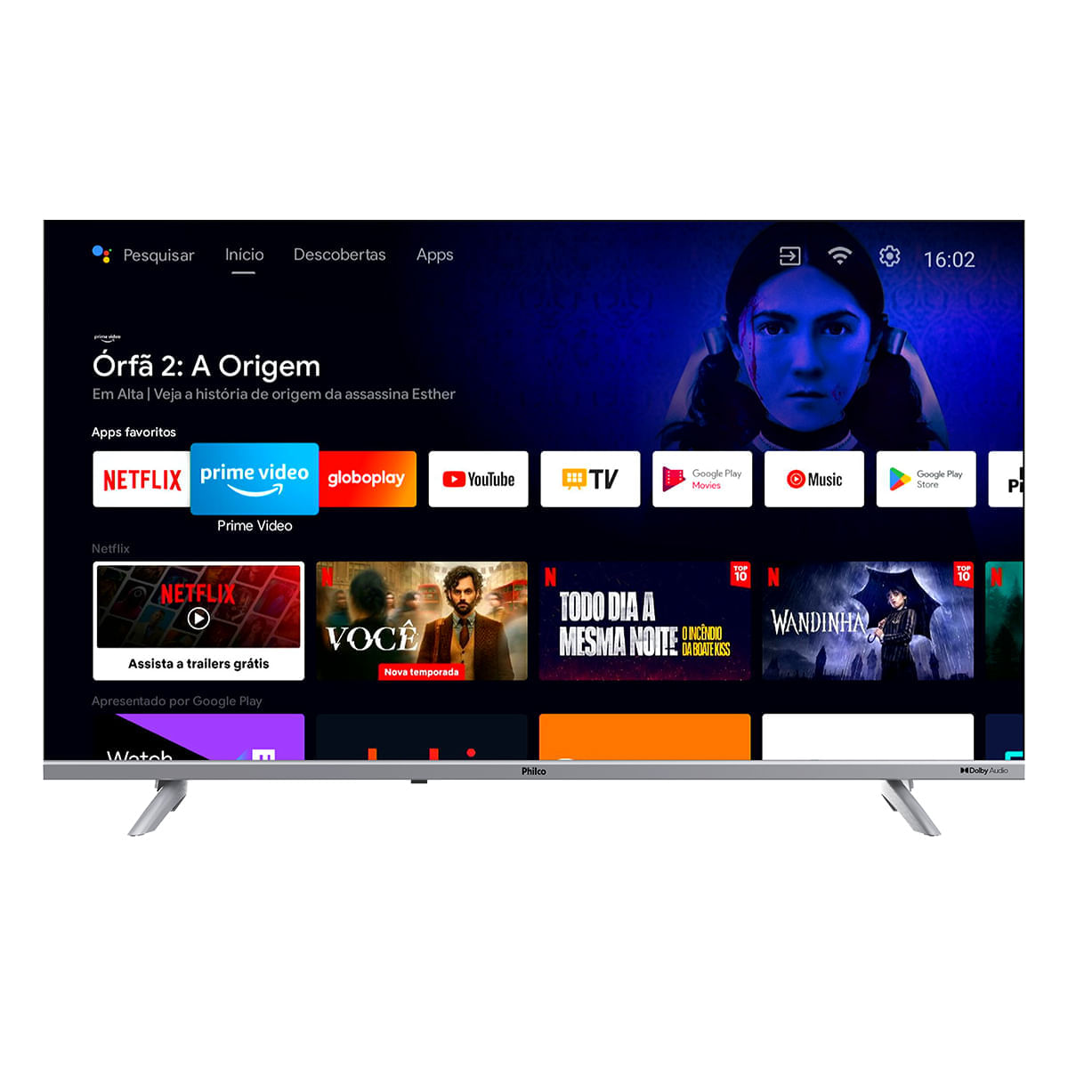 Smart TV 40" Philco Led Android TV PTV40E3AAGSSBLF Bivolt
