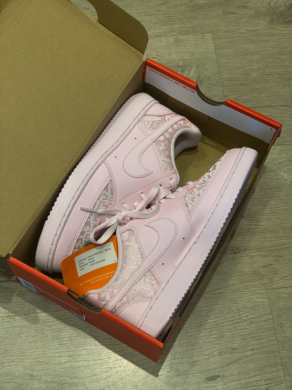 Nike Court Vision Low Pink Feminino — 35 / 36 / 37 / 39, Novo