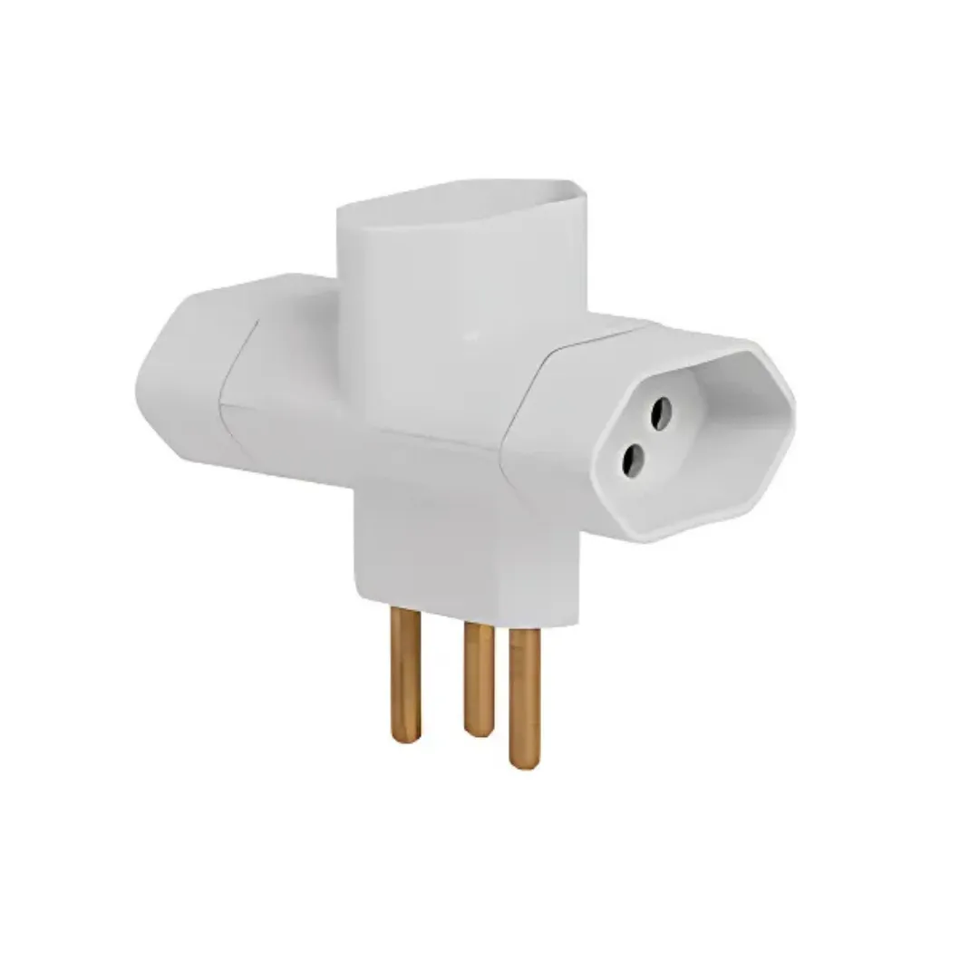 BENJAMIM 2P 10A 250V BRANCO PLUZIE