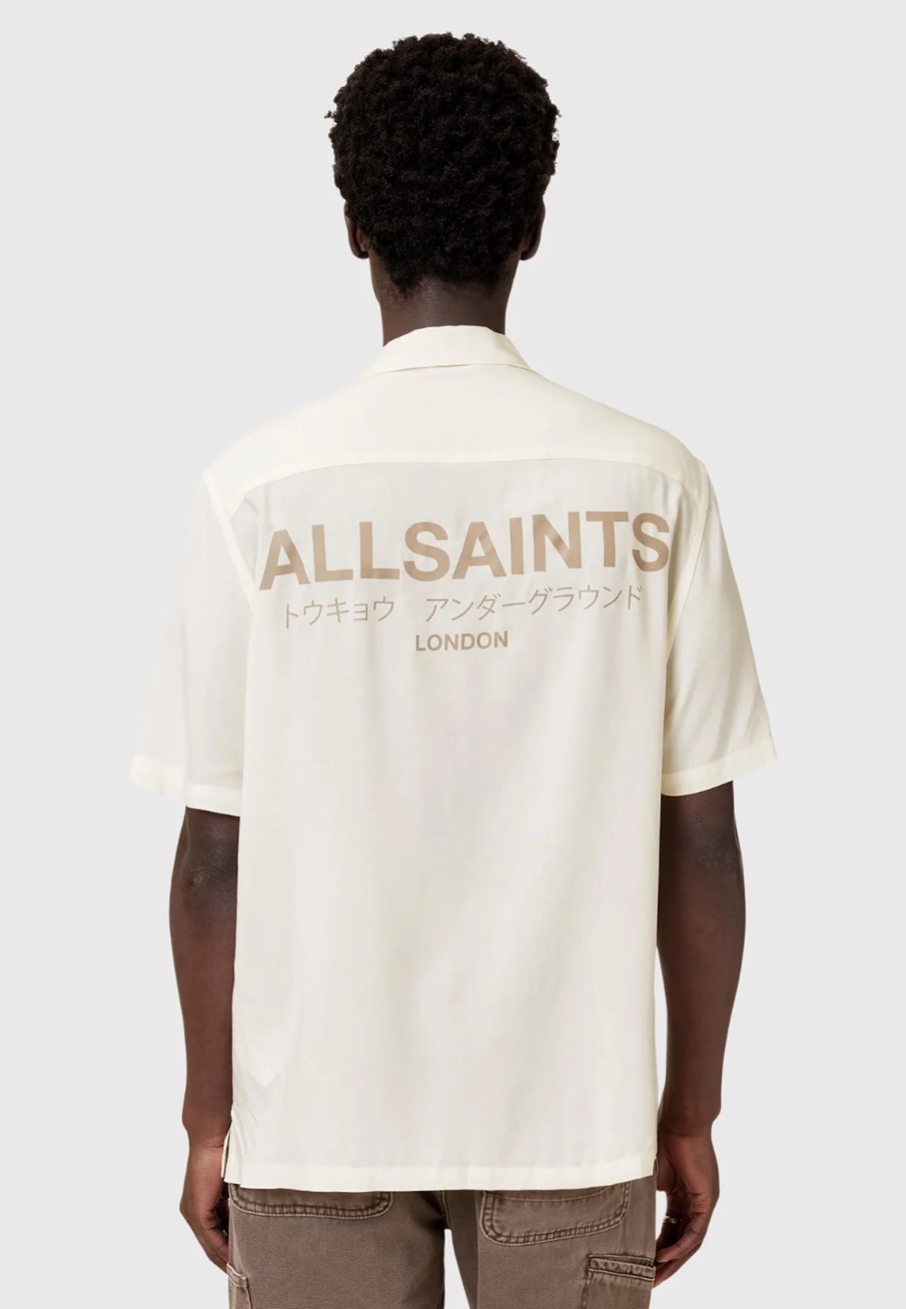 Camisa AllSaints Underground Short Sleeve White — P, Novo