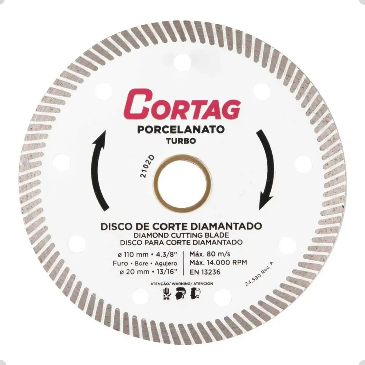 DISCO DIAMANTADO TURBO 4.3/8X13/16 PARA