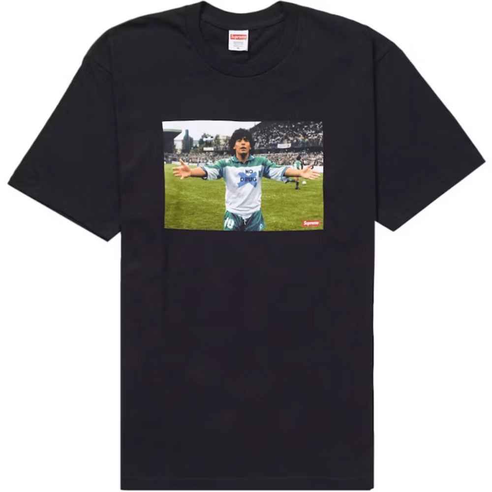 Camiseta Supreme Maradona Black — P / G / XG, Novo