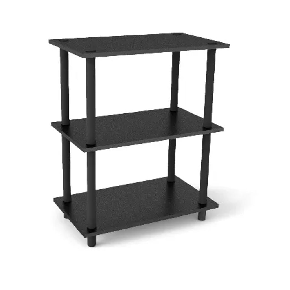 Estante preta com 3 niveis 60x35x75cm adaptador