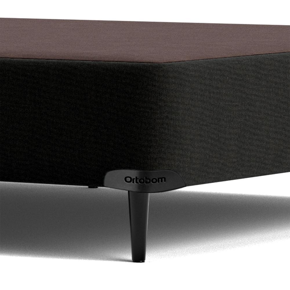 Foto 2 de Base Sommier Linho Preto Solteiro (88x188x23) - Ortobom