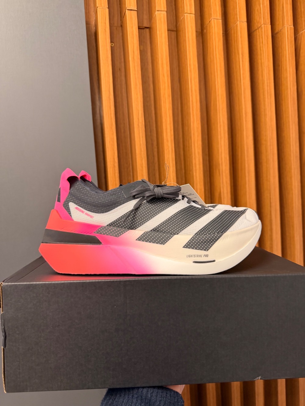 adidas Adizero Dropset Elite Dash Grey Night Grey Solar Turbo — 43, Novo