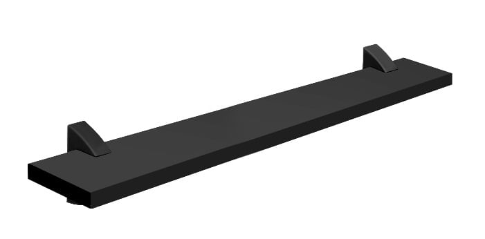 Prateleira com Suporte 1,5x10x60cm Preta Concept Prat-k
