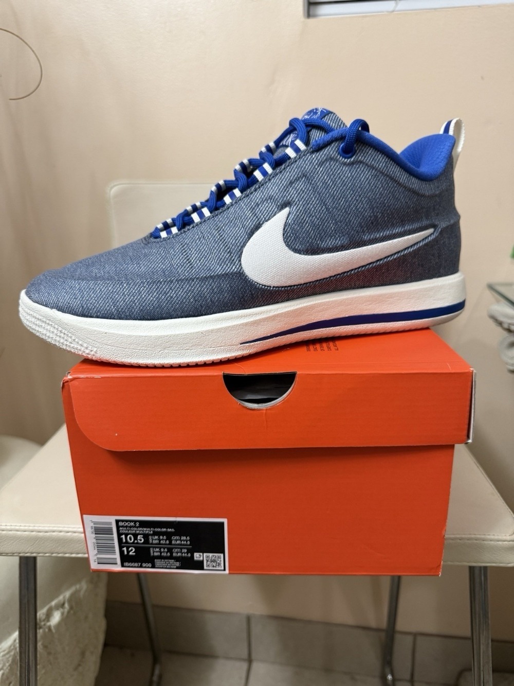 Nike Book 2 Must Be The Denim Sail — 38 / 39 / 39.5 / 40 / 40.5 / 41 / 42 / 42.5 / 43 / 43.5 / 44, Novo