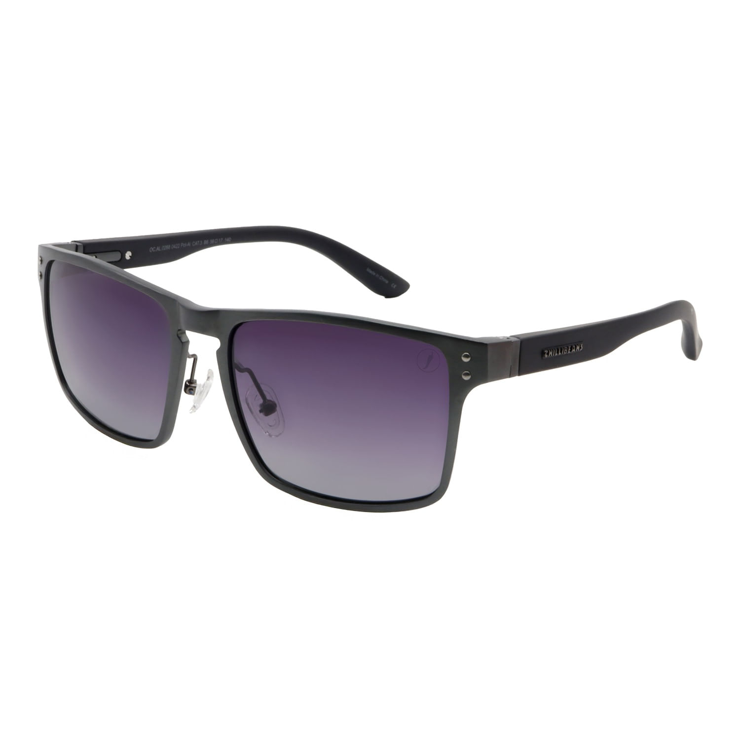 Óculos de Sol Masculino Chilli Beans Executivo AL Polarizado Cinza OC.AL.0268.0422 M