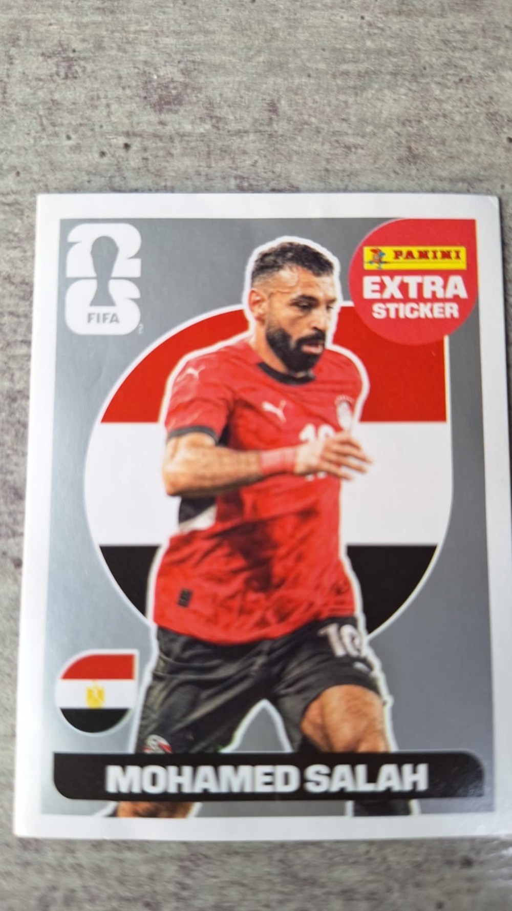 Figurinha Panini Mohamed Salah Legend Prata FIFA World Cup 2026 — Near Mint, Novo