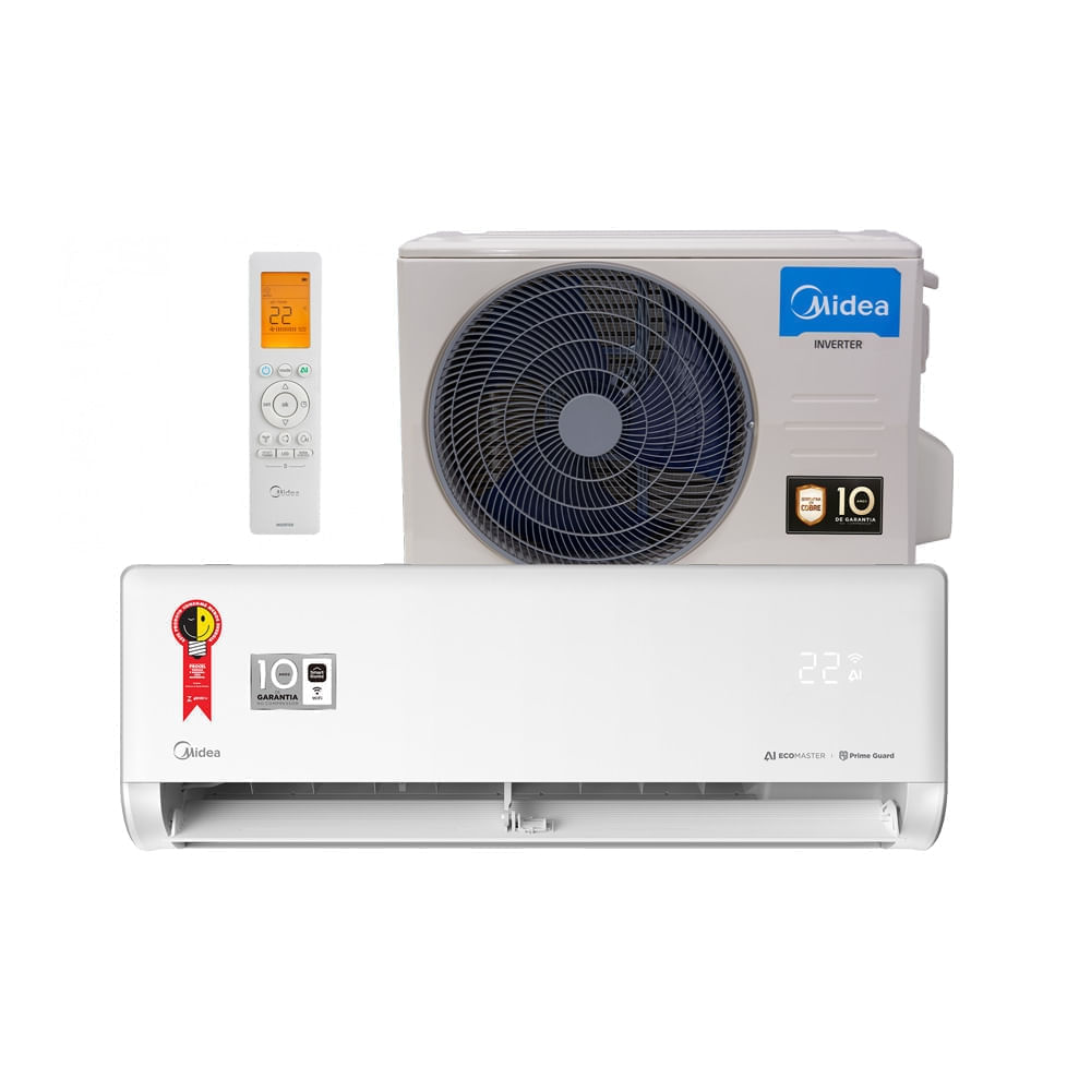 Ar Condicionado Split 12000 BTUs Inverter AI Ecomaster Frio Midea 220