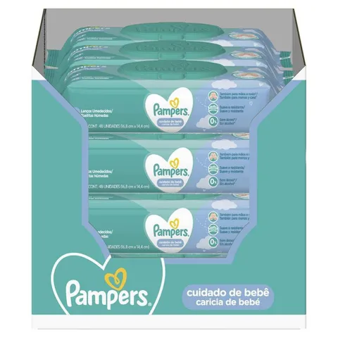 Lenços Umedecidos Pampers Carícia Bebê